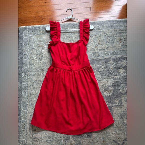 Red Ruffle Dress - Picture 6 of 9